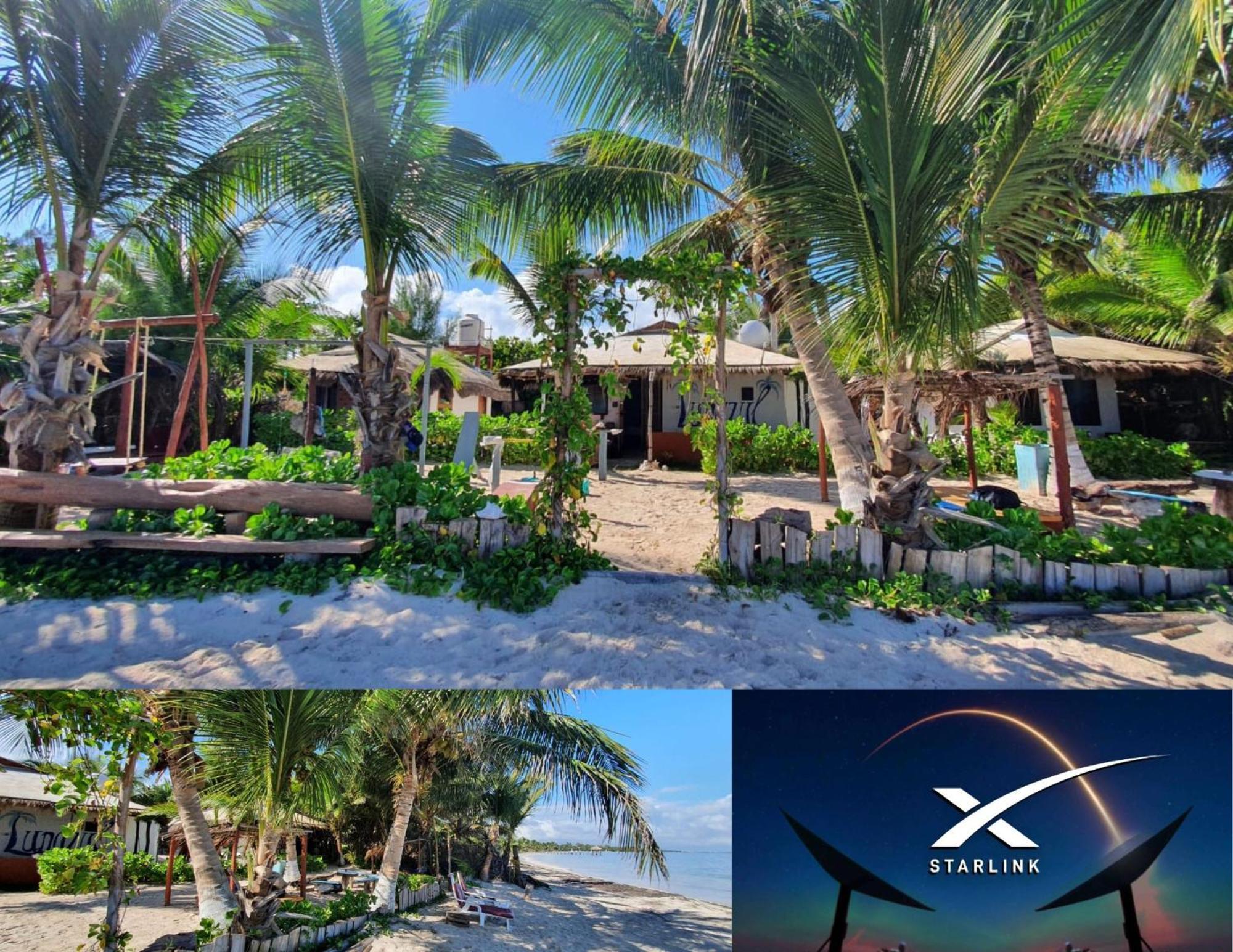 Lunazul Eco-Cabana Frente Al Mar Mahahual Exterior photo
